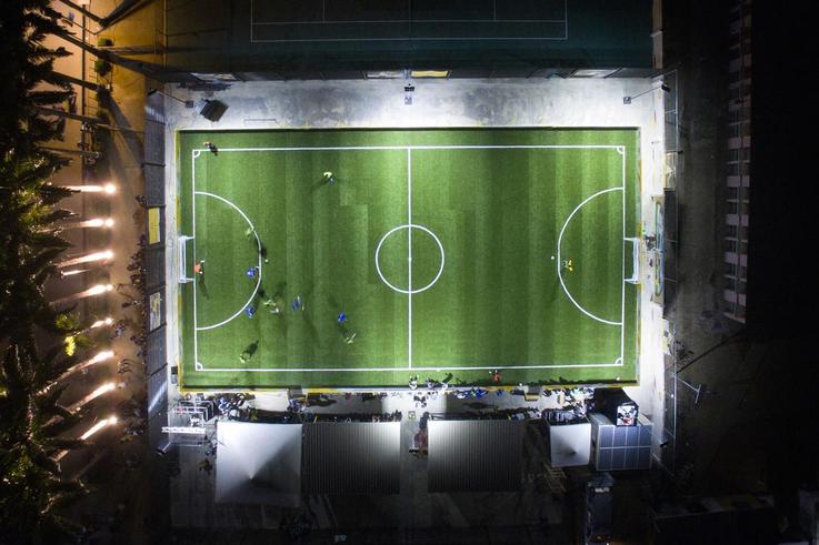 Player Powered Football Pitch