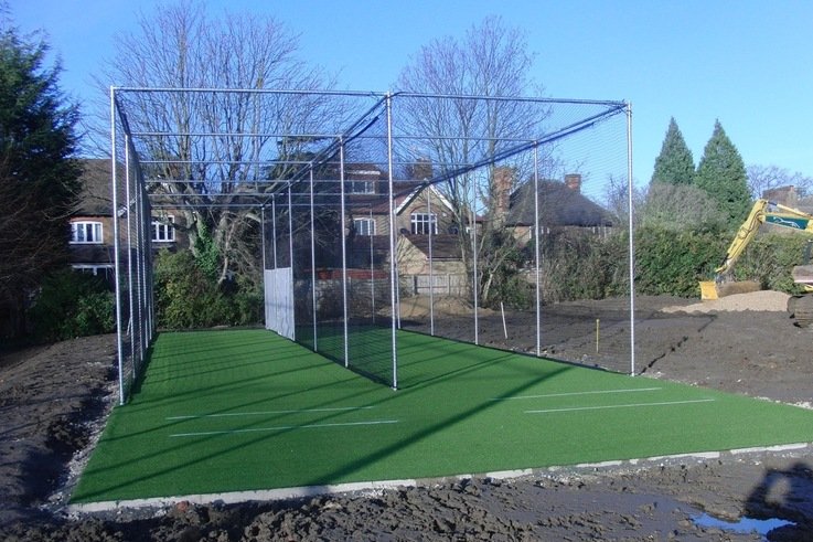 The new cricket practice facility at West Thames College