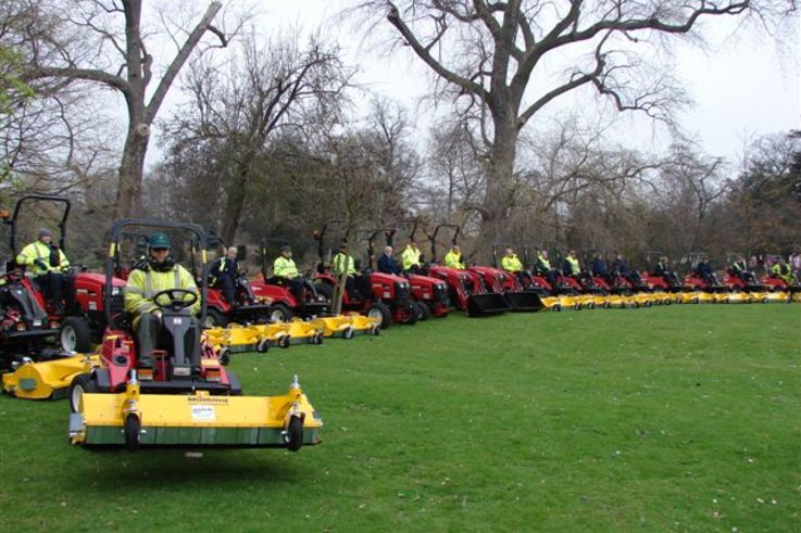 Leicester City Council\'s Shibaura fleet with Muthing flails