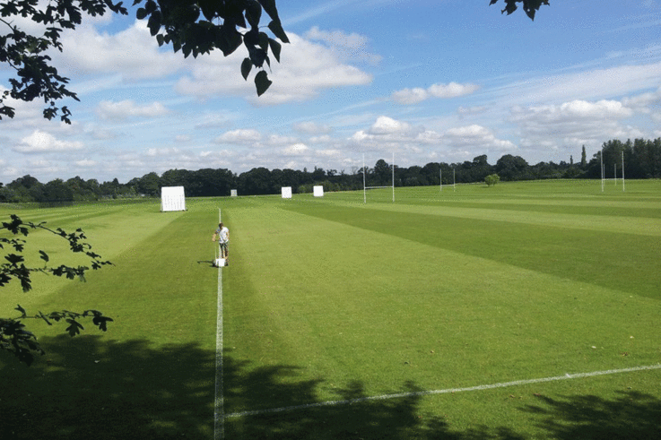 LeicesterUniversity rugby pitch marking out