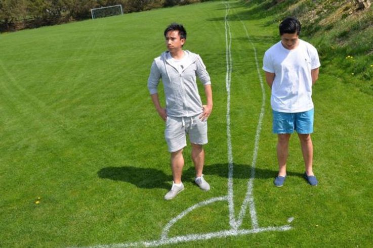 Wonky football pitch lines (1)