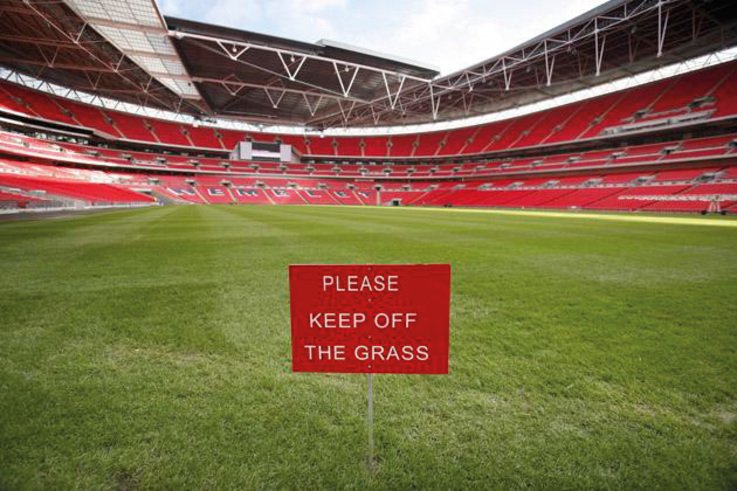Wembley keep off grass
