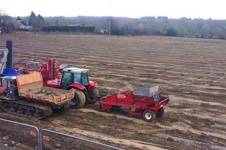 Speedcut at work on the Swansea Uplands Rugby Football Club pitches in April