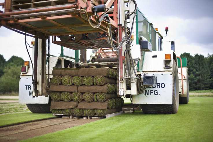 Precision harvesting of County Greens turf