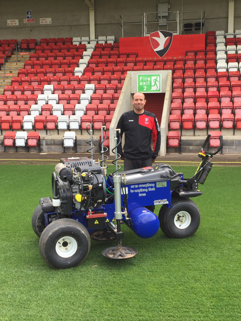 The Air2g2 Gt Air Inject Brings An Air Of Practicality To Cheltenham Town Football Club Pitchcare