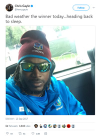 Chris Gayle never got to play in Stormont
