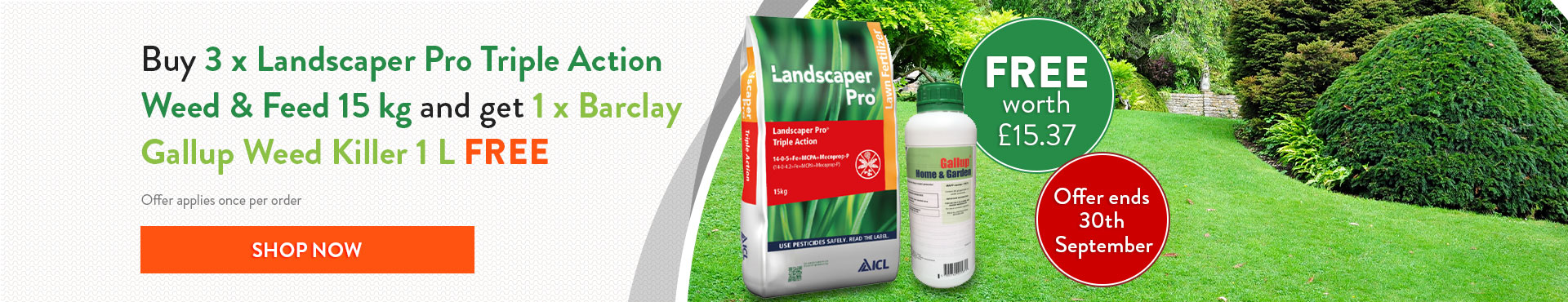 Landscaper Pro and Gallup 1 L offer - Pitchcare Shop