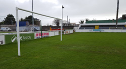 The renovated goal mouths at the Carlisle Grounds