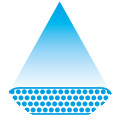 Anvil Nozzle Spray Pattern - Banded Flood Pattern with Medium - Coarse Droplets