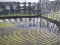 5   flooded area on an artificial pitch