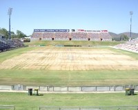 The turf was scorched and yellow when the boards and soil were taken up