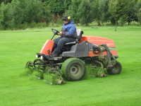 2F Fairway mowing during wet and excessive growth 
