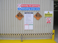 Re-fueling area signage