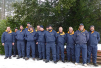 Ready for winter the greenkeeping team at Forest Pines in new CourseWear suits