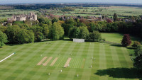 Castle Acre aerial image: Playing field & cricket club