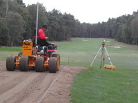 Speedcut laser grader and Topcon laser in view at Foxhills Golf Club and Resort, Surrey.JPG