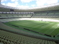Picture of the field ready to the first game(FIFA)