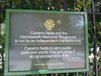 CoramsFields Sign