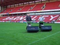 Rob Jenkins installing some mowes at Barnsley FC